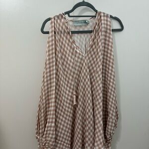 Silvia Tcherassi Pink and White Wrap Blouse